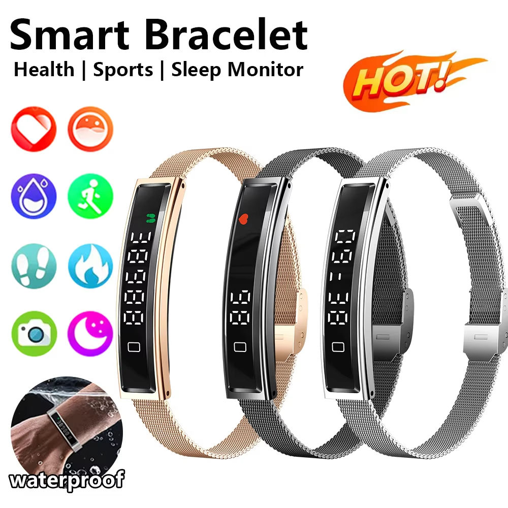 Novo Smartwatch Relógio Inteligente Pedômetro Oxigênio No Sangue Freqüência Cardíaca Monitor De Sono Feminino Esportes F