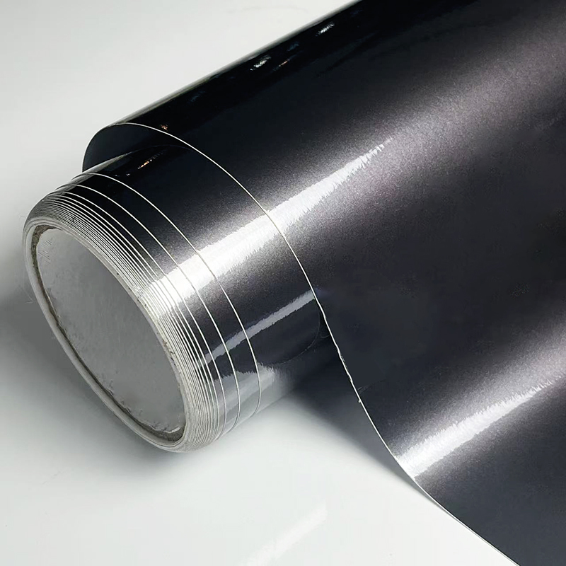 Película de Vinil Cinza Metálico Ultrabrilhante para Envelopamento - Adesivo Autocolante para Carro e Moto com Liberação
