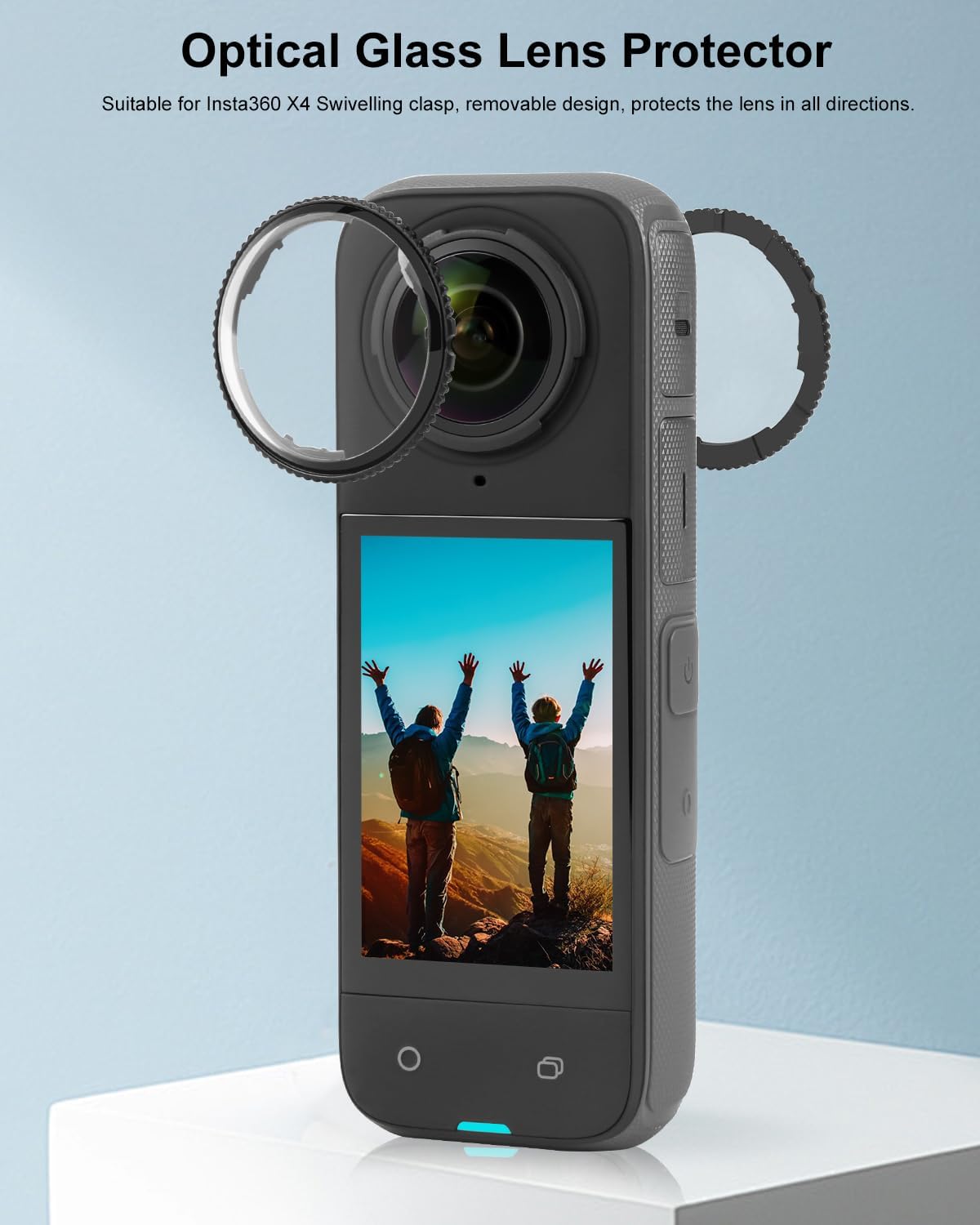 Para Protetor De Lente Premium Insta360 X5-Acessório De Película Protetora Antiarranhões Padrão De Vidro Temperado