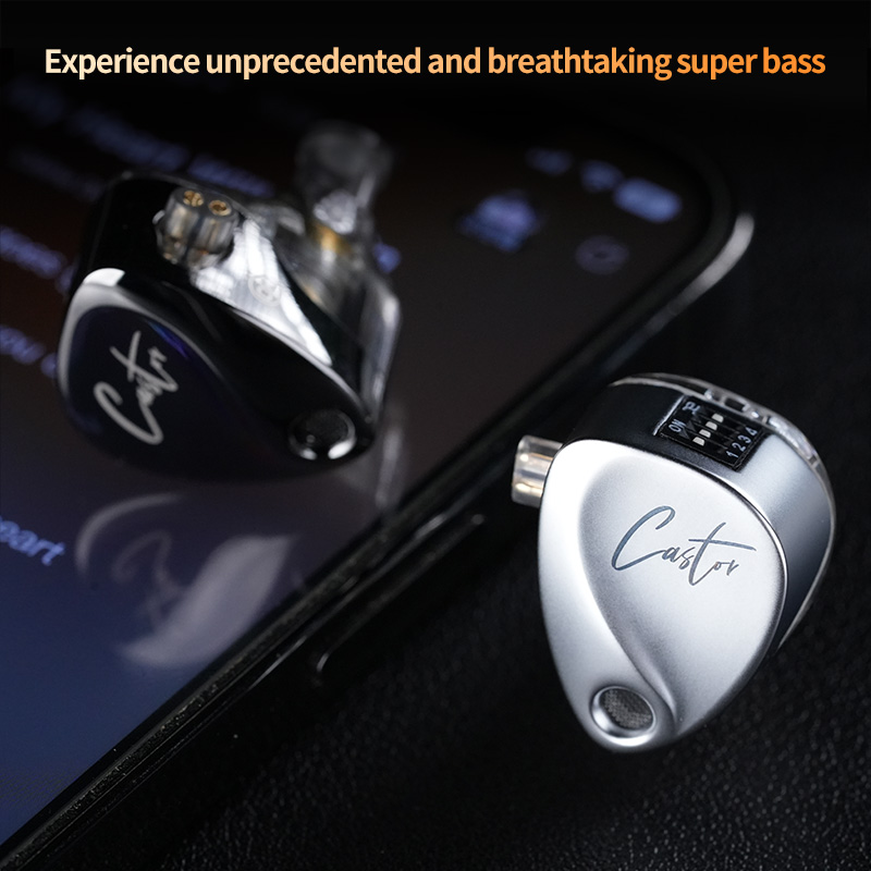 KZ Castor Fones De Ouvido Com Fio Dual Dynamic Bass HiFi Sound Earbuds Music Earsets Gaming Sport Alloy Cover Fone Cance