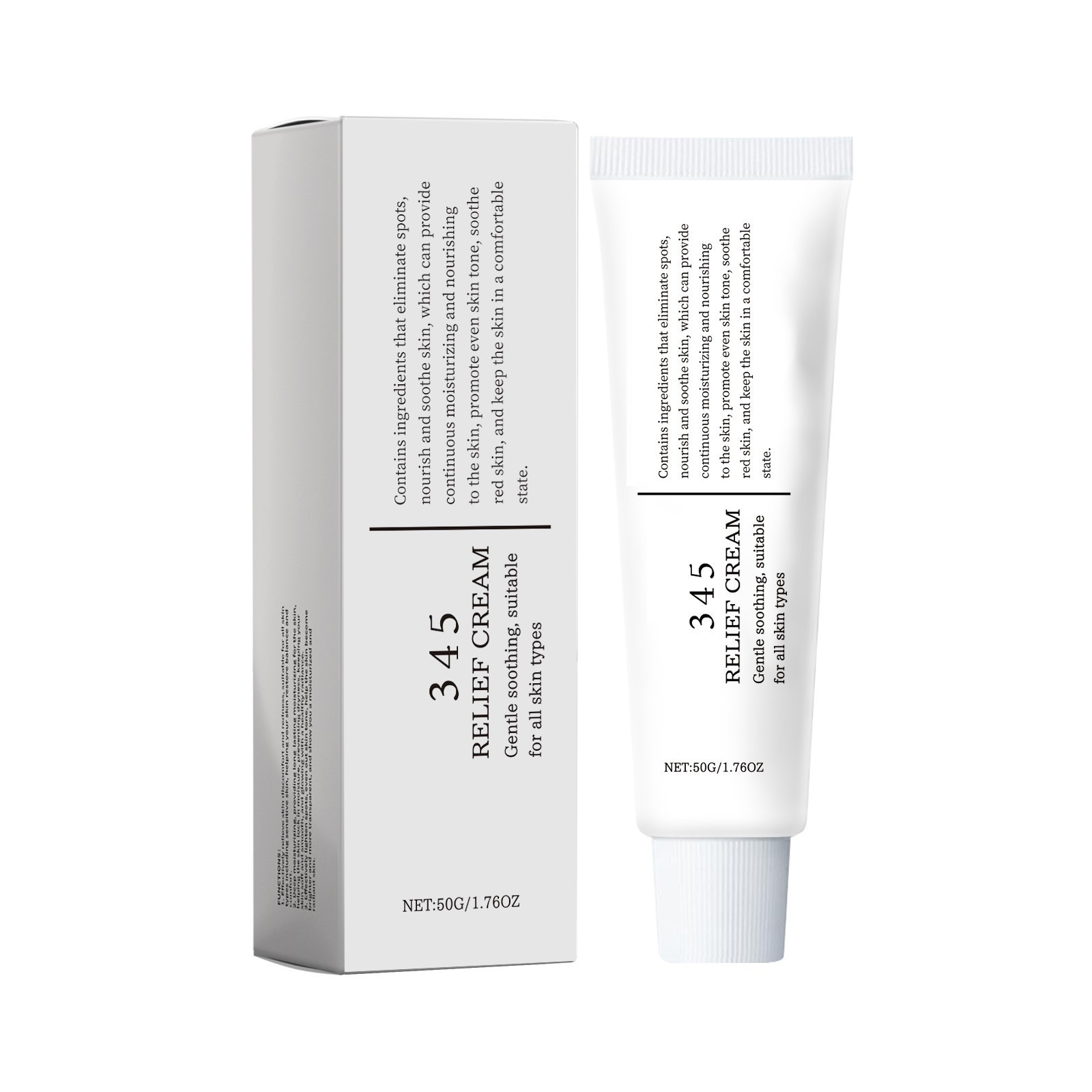 Relief 345 Creme Hidratante Facial Diário , Acalma Manchas Repara Barreira Ilumina Brilho Para Todos Os Tipos De Pele 50