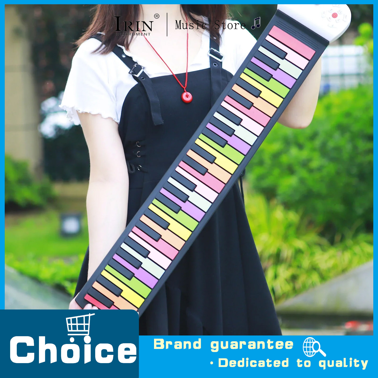 Rolo De Mão Piano 49 Teclas Silicone Portátil Dobrável Eletrônico Instrumentos De Teclado Para Iniciantes Música Ilumina