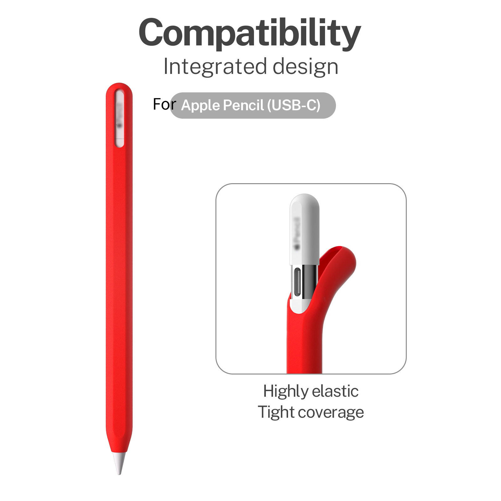 Capa De Silicone Apple Pencil 2 De Cor Única-Sensação De Toque De Pele , Durável