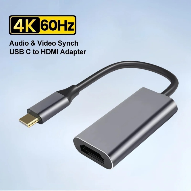Adaptador USB-C Para HDMI 4K Macho Fêmea Conversor De Vídeo 3.1 MacBook Pro Laptop TV Monitor
