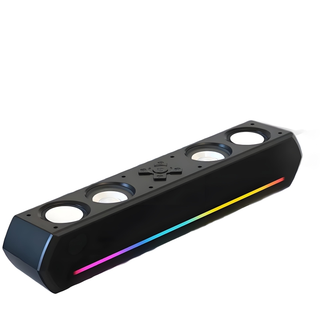 Caixa de Som Bluetooth JK-1119, Caixa de Som para PC, RGB, Barra de Som com Graves Duplos