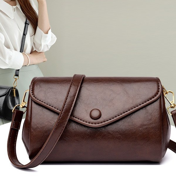 Bolsa Tiracolo Feminina de Couro Retro, Pequena e Quadrada, com Textura Versátil, Opções Multicoloridas
