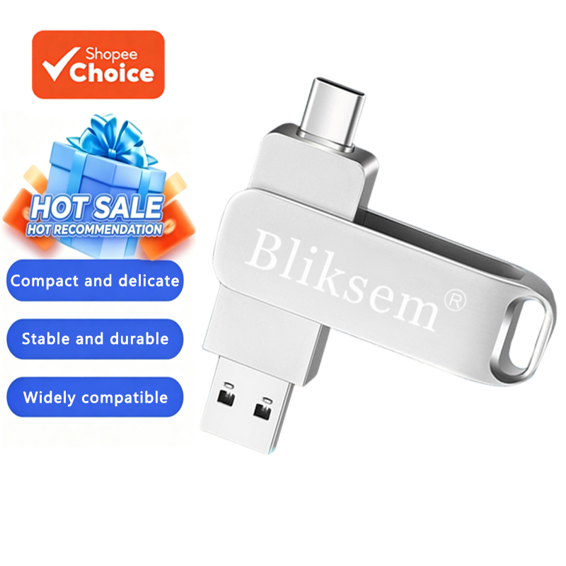 Pendrive De Porta Dupla À Prova D'água , Design USB Tipo C 2 Em 1 , Capacidade Padrão Real 8GB/16GB/32GB , Unidade De Ar