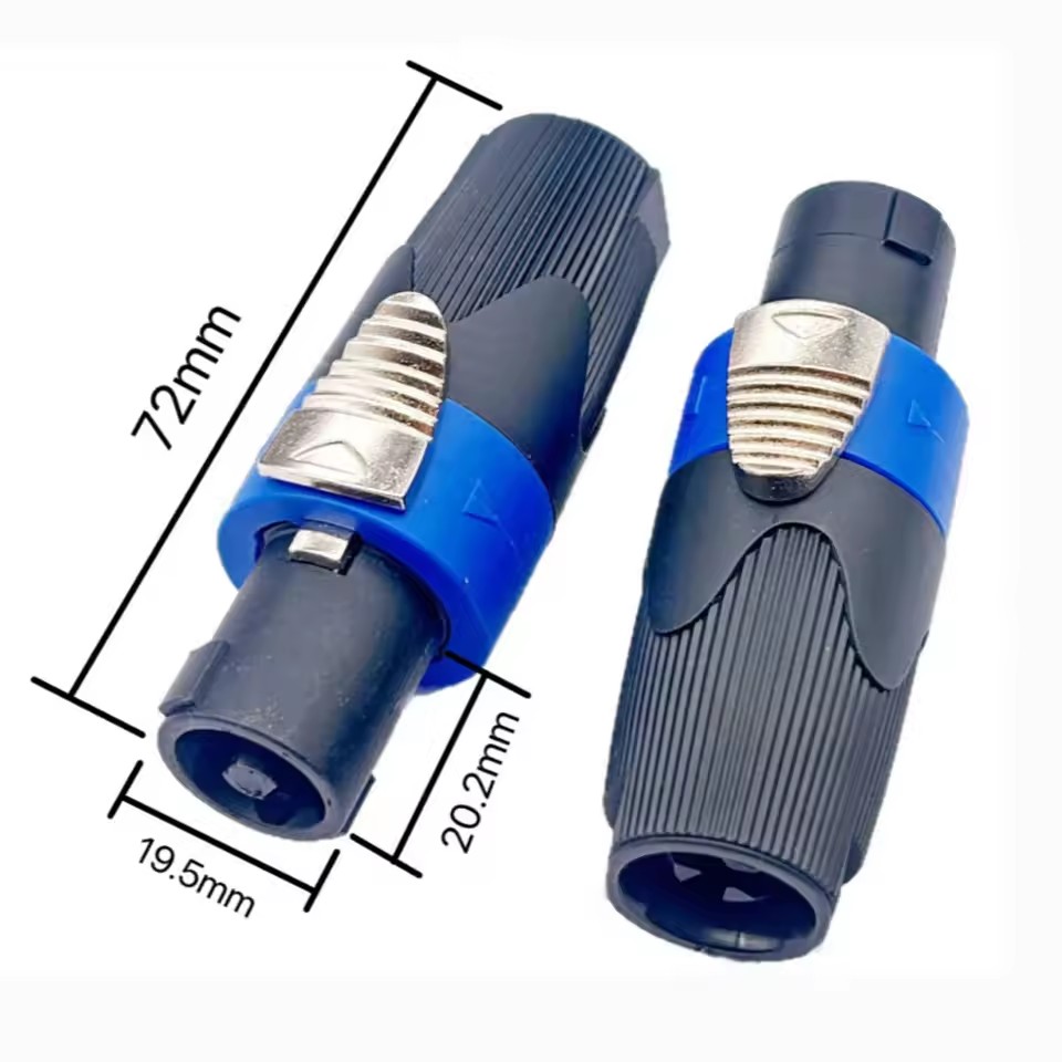 Conectores de Plugue de Alto-falante de 4 Pólos para Neutrik Speakon NL4FC, Suprimentos para Música ao Ar Livre, Pacote