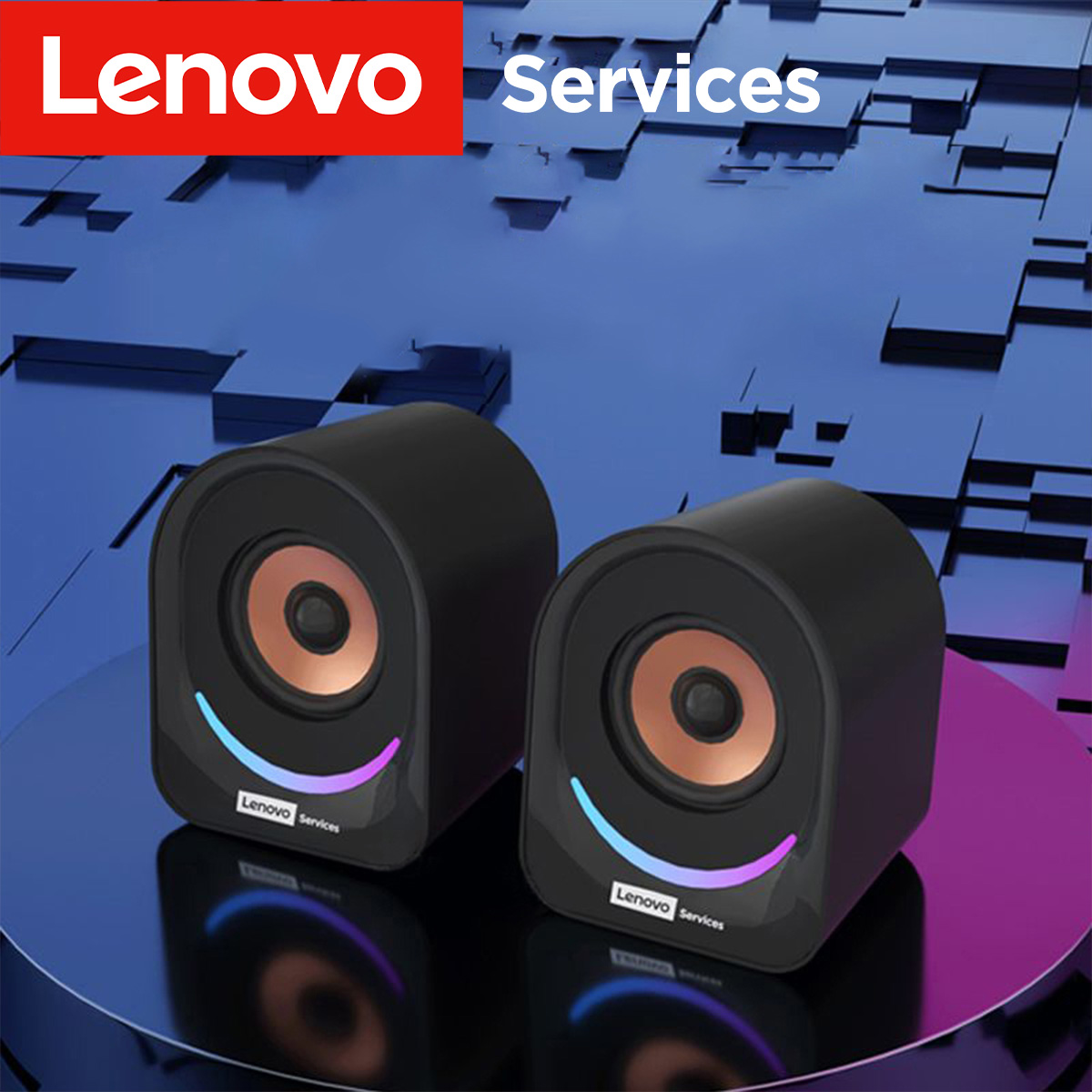 Caixas de Som Lenovo Desktop, Mini Alto-Falantes Portáteis e Compacto para Computador, PC, Laptop, Casa, Com Fio