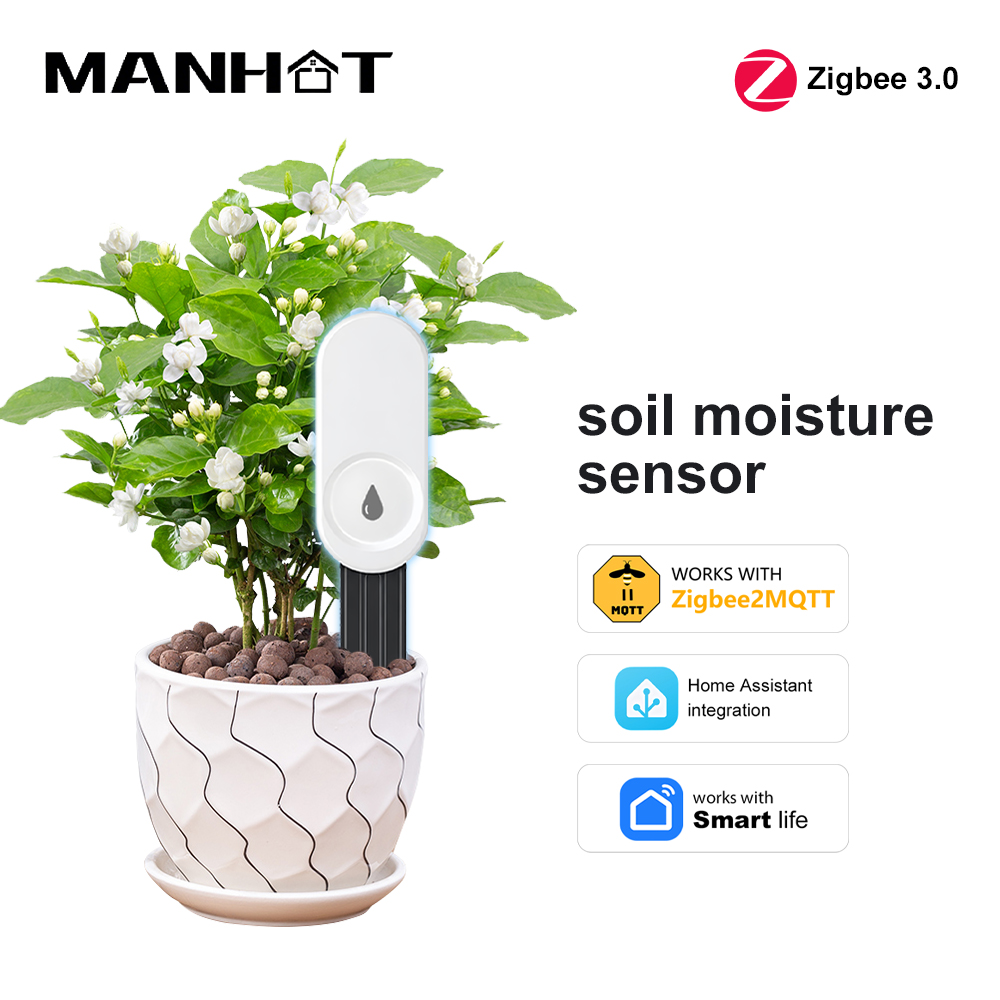 Zigbee 3.0 Medidor de Solo Inteligente - Sensor de Umidade, Temperatura e Umidade do Solo em Tempo Real com
