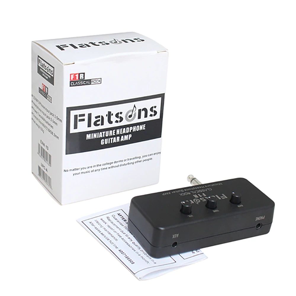 Amplificador de Fone de Ouvido para Baixo Guitarra F1R, Mini Amplificador de Fone de Ouvido para Guitarra Elétrica 6,35