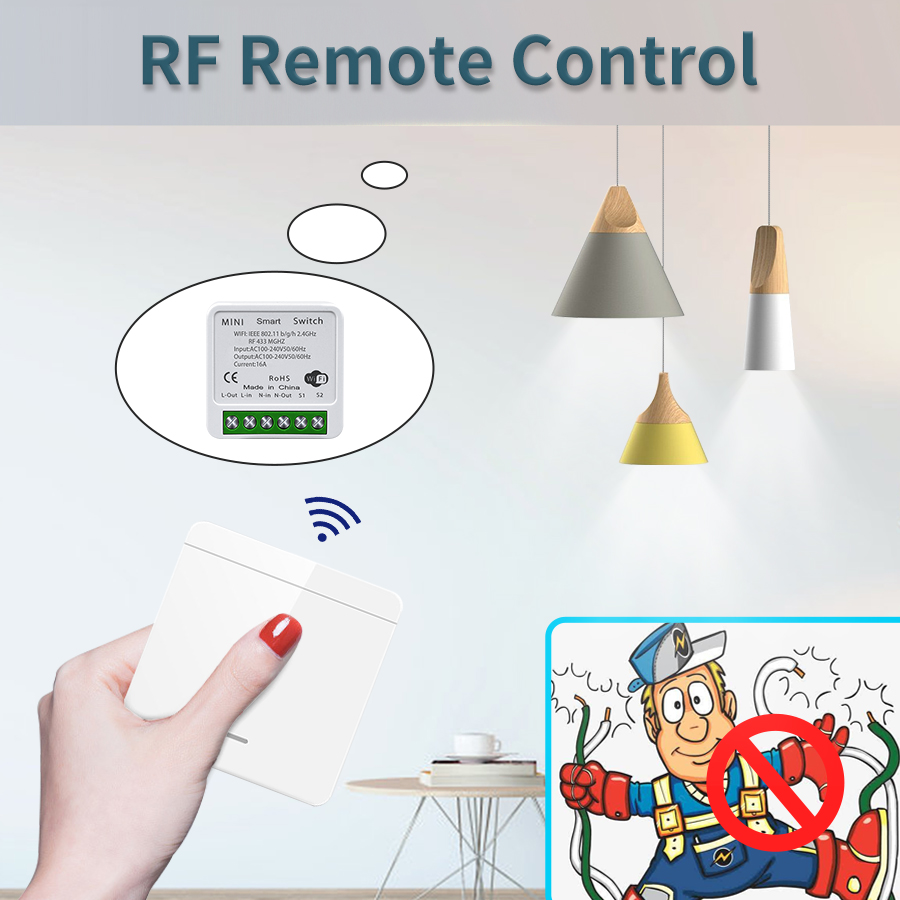 Interruptor Inteligente Axus Para Tuya WiFi RF 433MHz De Luz APP/Controle De Voz W Funciona Com Alexa E Casa Alice — imagem 2 de 2