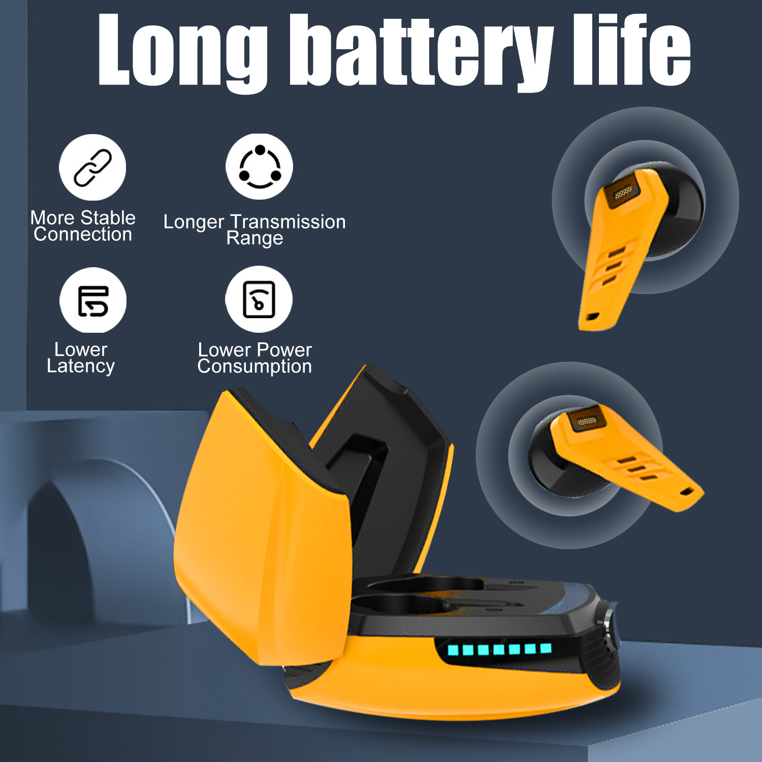 Fones de ouvido Bluetooth, fones sem fio, fones de ouvido, fone de ouvido sem fio, encaixe seguro no ouvido,