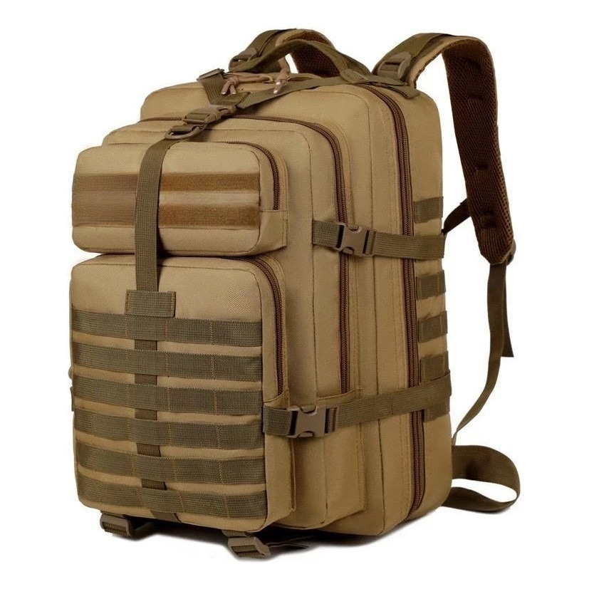Mochila de Montanhismo Outdoor – Mochila Camuflada Tática de Malha, Bolsa de Ciclismo, Equipamento de Trilha,