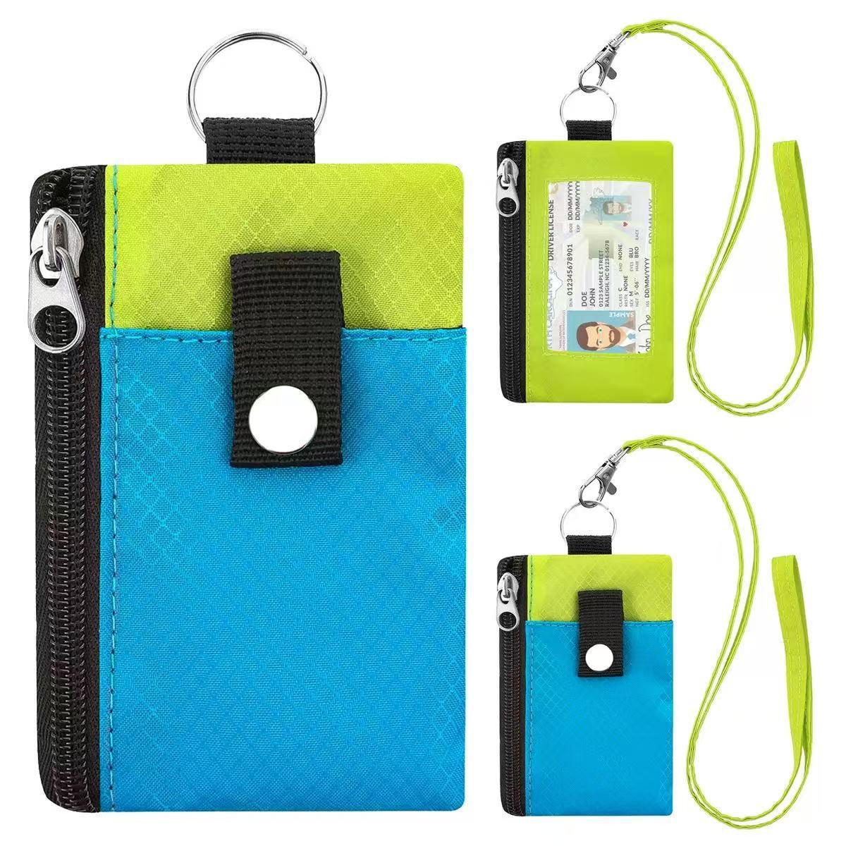 Carteira de viagem transfronteiriça mais vendida da Amazon: carteira com cordão estilosa em blocos de cor, porta-cartões