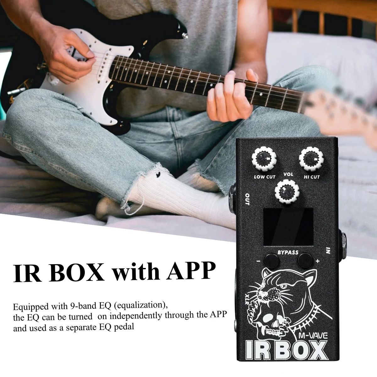 M VAVE Pedal de Efeitos de Guitarra IR BOX (Simulador de Gabinete + Carregador IR) Som de Gabinete Clássico Altamente
