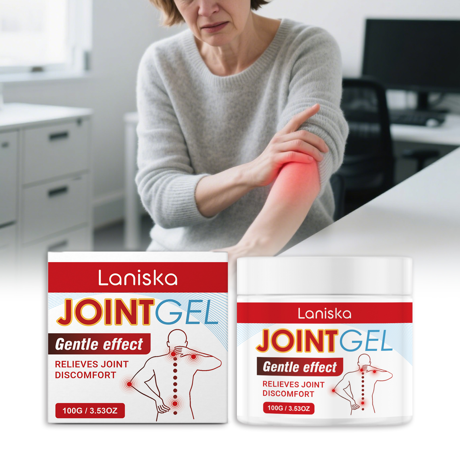 Gel Avançado de Arnica para o Corpo Cuidado das Juntas 100g Fórmula com Cânfora Suave e de Rápida Absorção para Conforto