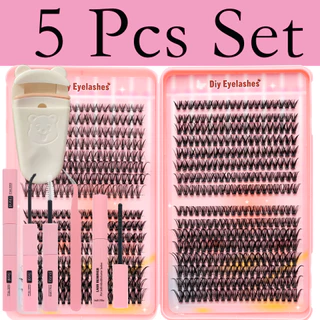 Kit De Extensão De Cílios 30D 40D 50D Diy Cluster Conjunto De Enxerto Individuais