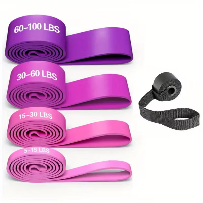 Conjunto de 5 peças inclui 4 faixas de resistência e 1 âncora de porta, faixas de assistência para barra fixa para
