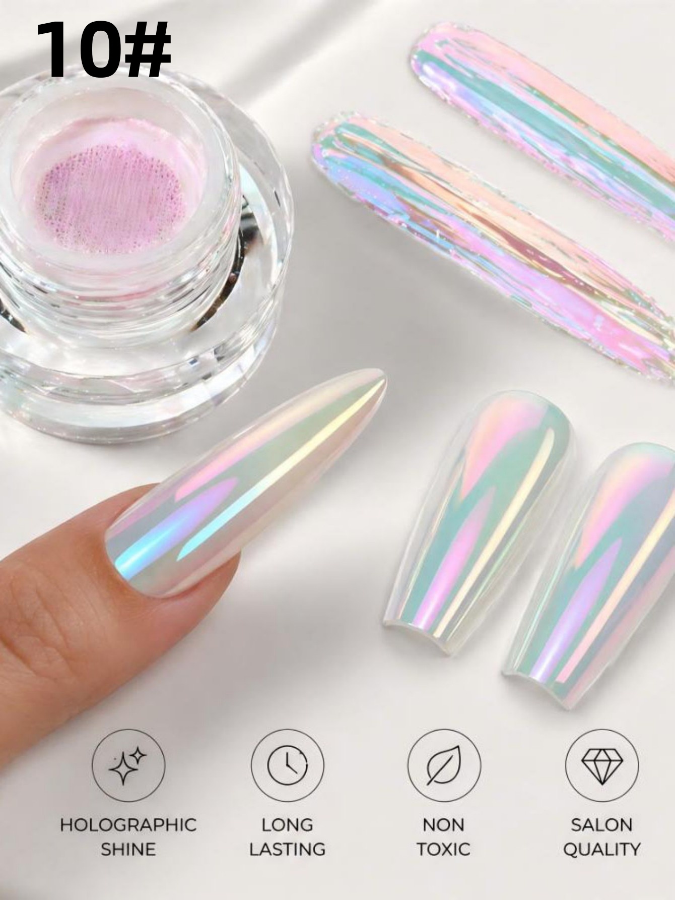 Garrafa de Almofada de Ar Galáxia Cromada em Pó (0,5 g/garrafa) Glitter Espelhado Estrelado