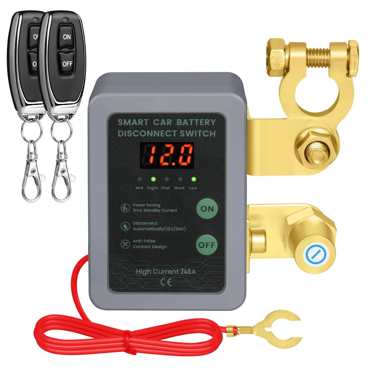 Interruptor Remoto De Desconexão Da Bateria , 12V , LED , Fechaduras Indicadoras , Ferramentas De Fluidos Automotivos De
