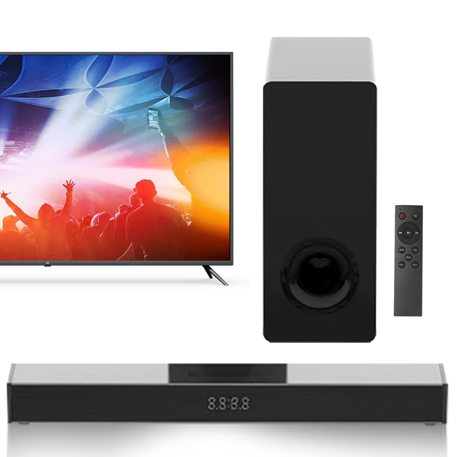 Sistema de Som Surround, Subwoofer de Alta Fidelidade, Alto-falante de Graves Profundos para Home Theater e Music Player