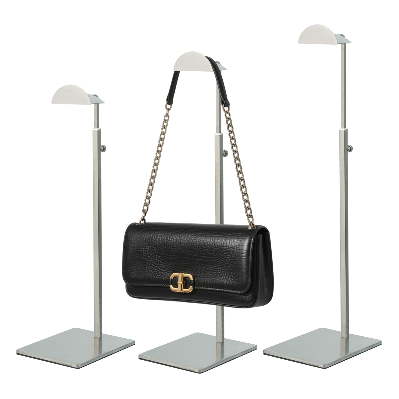 Suporte de exposição de bolsas em aço inox, suporte de bolsas para pendurar, expositor de bolsas masculino e feminino,