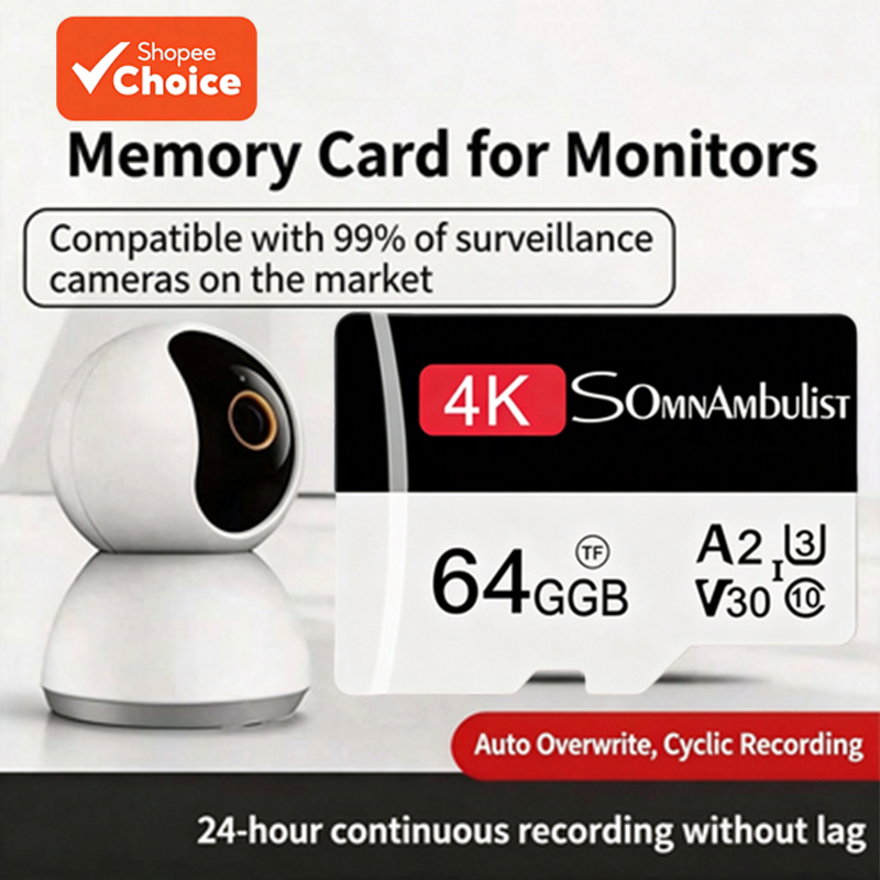 SomnAmbulist TF Cartão de Memória 128G 64G 32G Micro SD Classe 10 Alta Velocidade para Celular/Câmera CFTV/Câmera