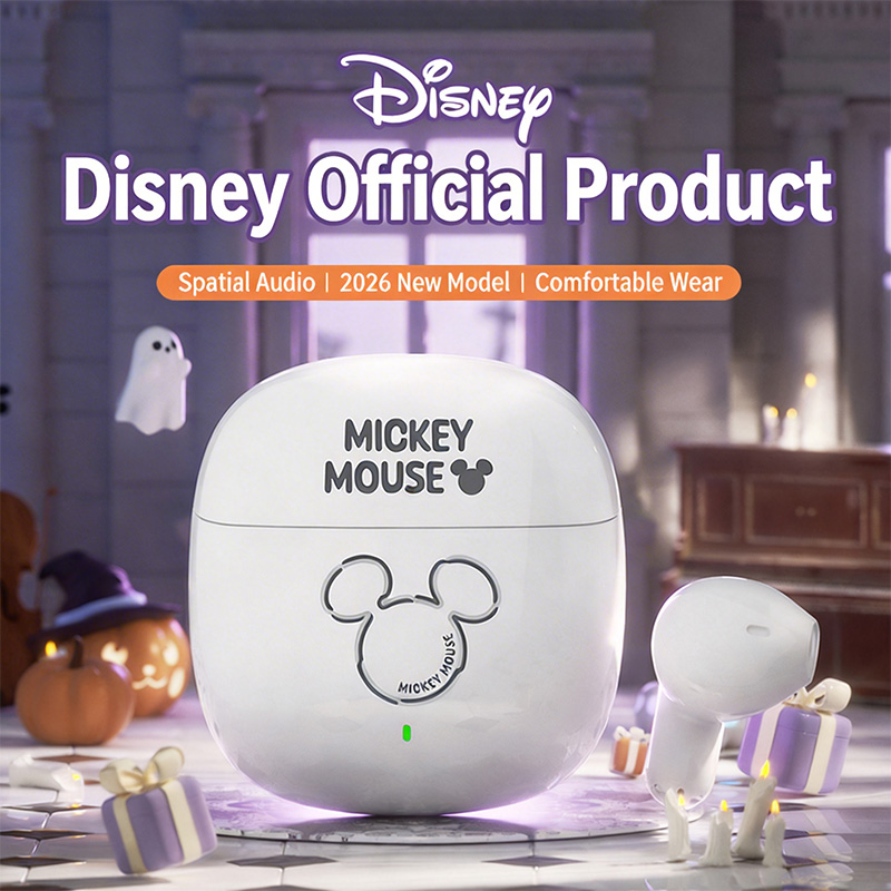 Fones de ouvido Disney Q3 Mickey Mouse, fones Bluetooth TWS, mini e fofos, som envolvente, cancelamento de ruído, fones