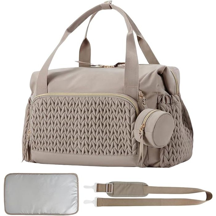 Bolsa de Fraldas Premium à Prova d’Água | Bolsa Maternidade Grande com Bolso Térmico para Mamadeira