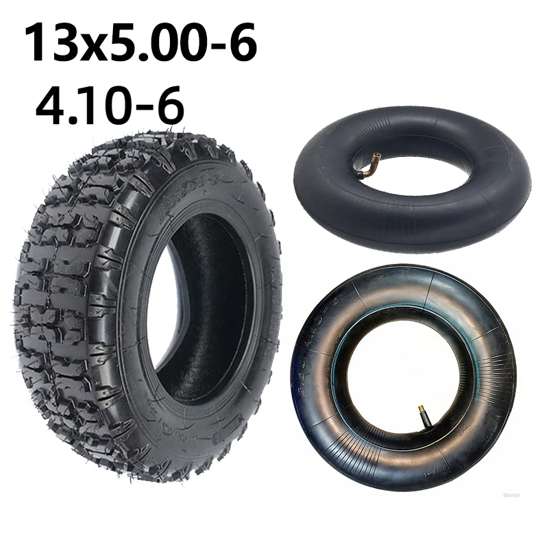 Conjunto De Pneus E Tubos Internos 6 Polegadas Dianteiro 4.10-6 Traseiro 13x5.00 ATV Quad Go Kart