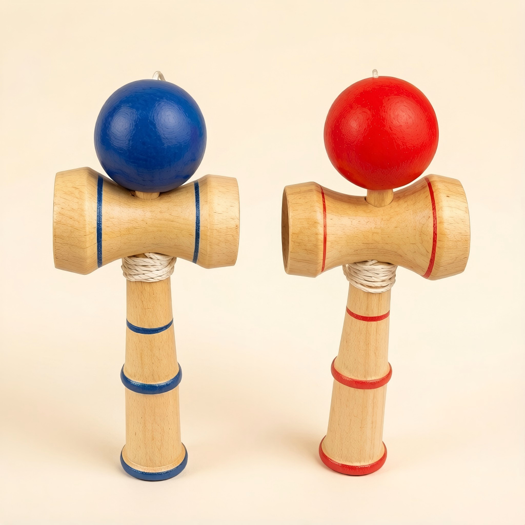 Artesanato Japonês | Brinquedo Tradicional Kendama Japonês, Estimula a Concentração, Alívio do Estresse, Treino de