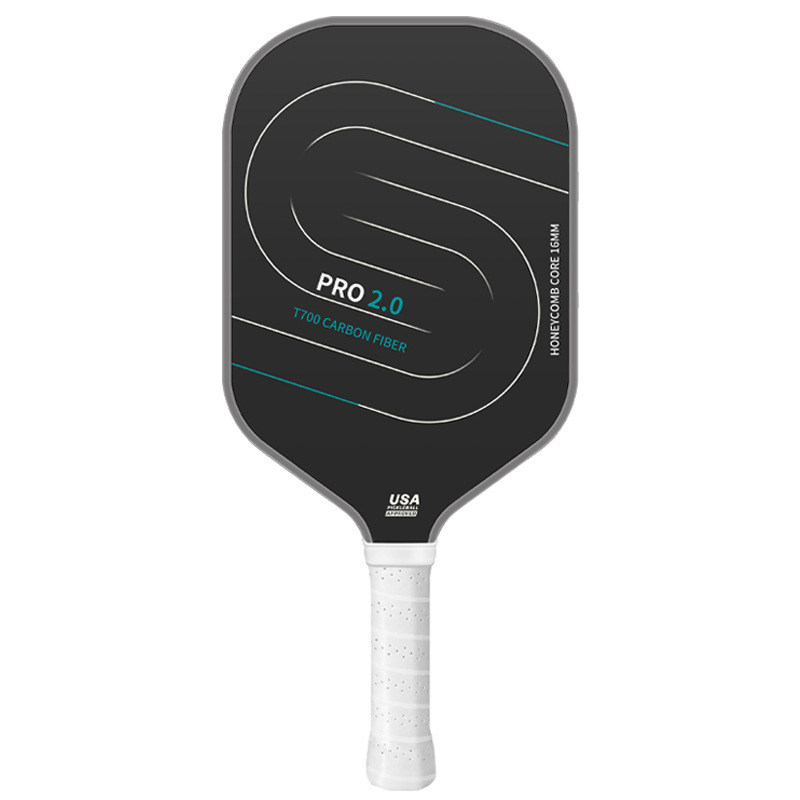 Raquete de Pickleball de Fibra de Carbono, Núcleo Leve em Colmeia, Empunhadura Confortável Para Controle e Potência