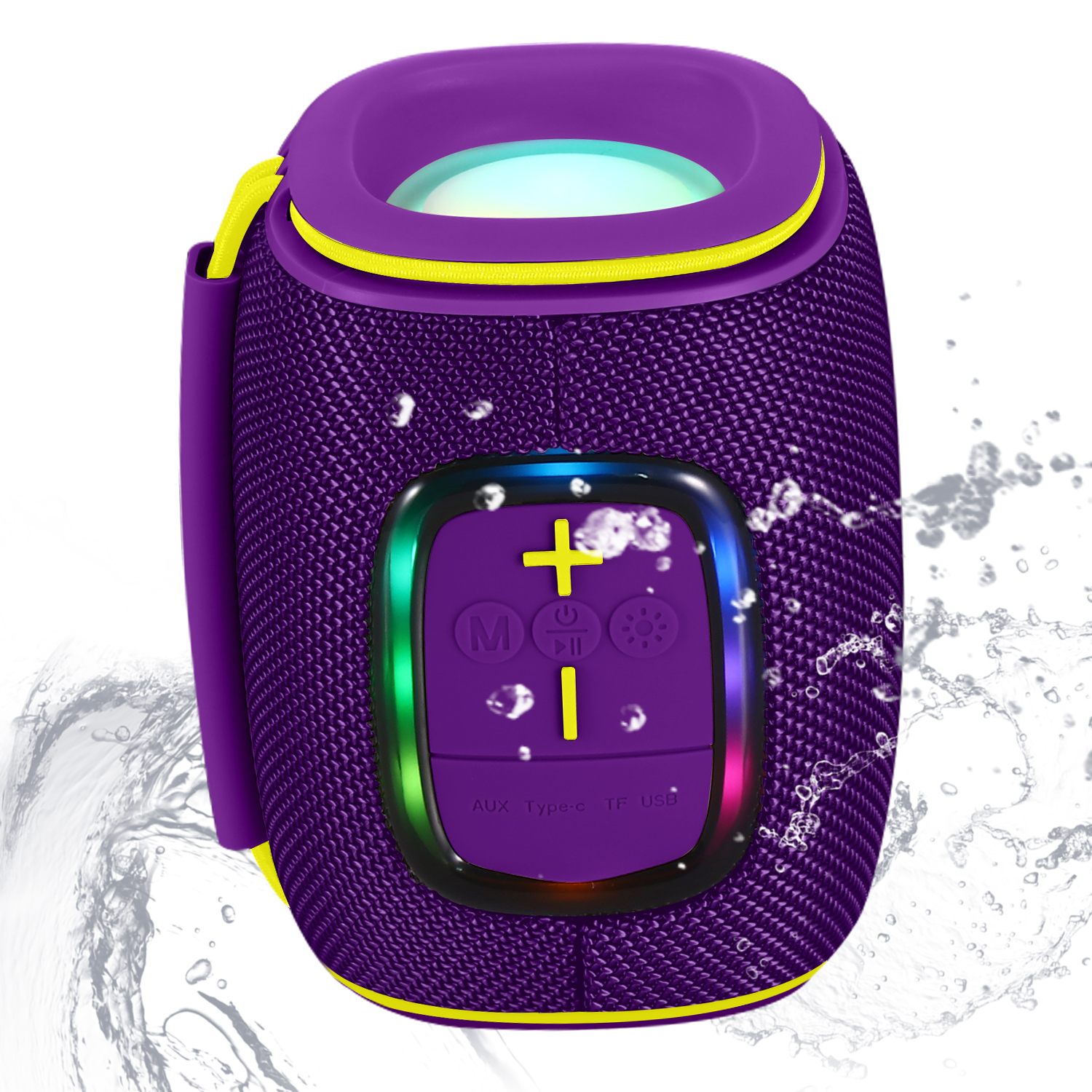Caixa de Som Bluetooth, Portátil ao ar livre, para uso na praia, acampamento, casa e festas - (roxa)
