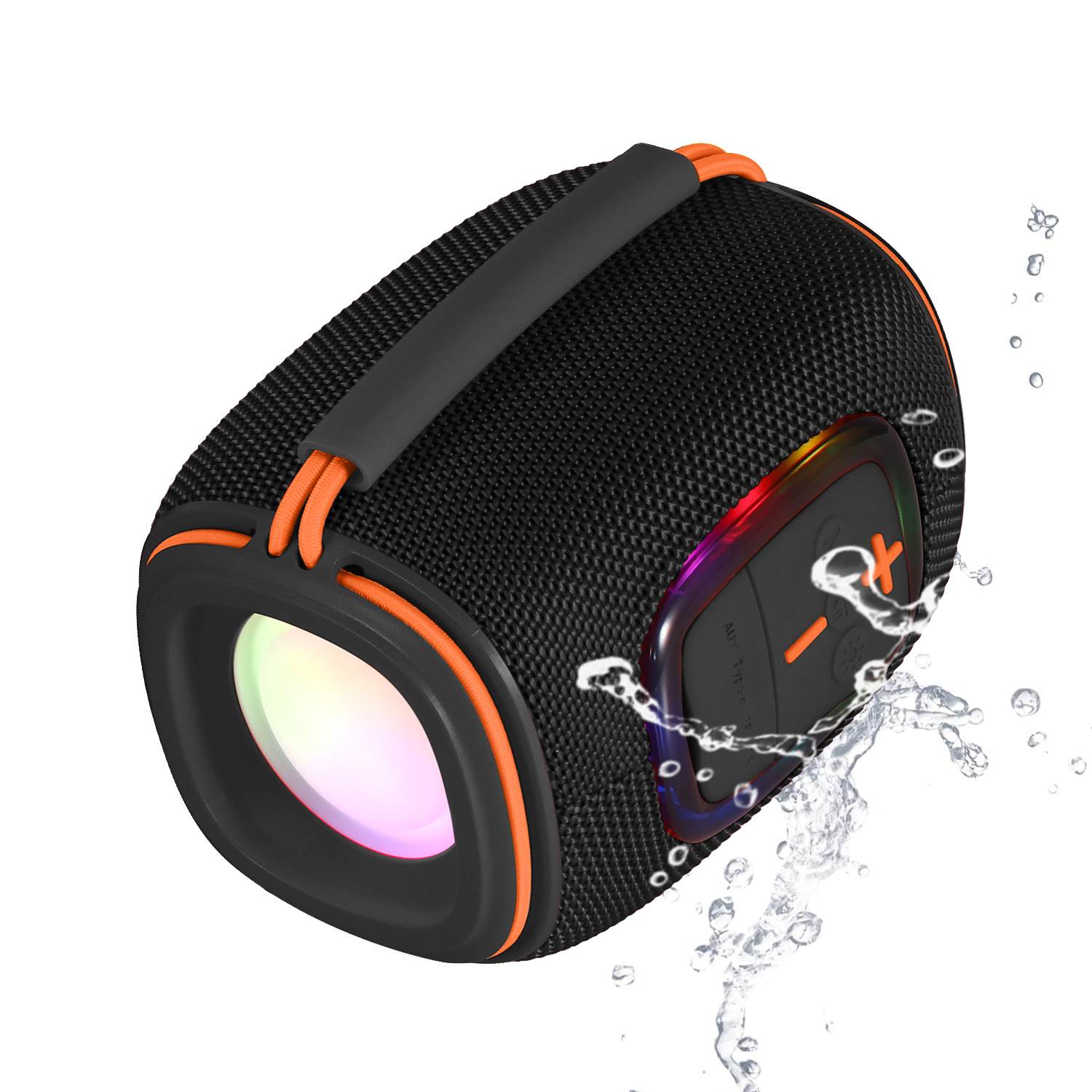 Caixa de Som Bluetooth Portátil, Caixa de Som Wireless Outdoor para Acampamento, Trilhas e Uso Doméstico - Preta,