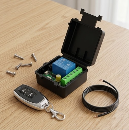 Interruptor de Portão Universal, Controle Remoto RF 433 Mhz DC 12V, Relé de Código de Pergunta para Receptor de Porta