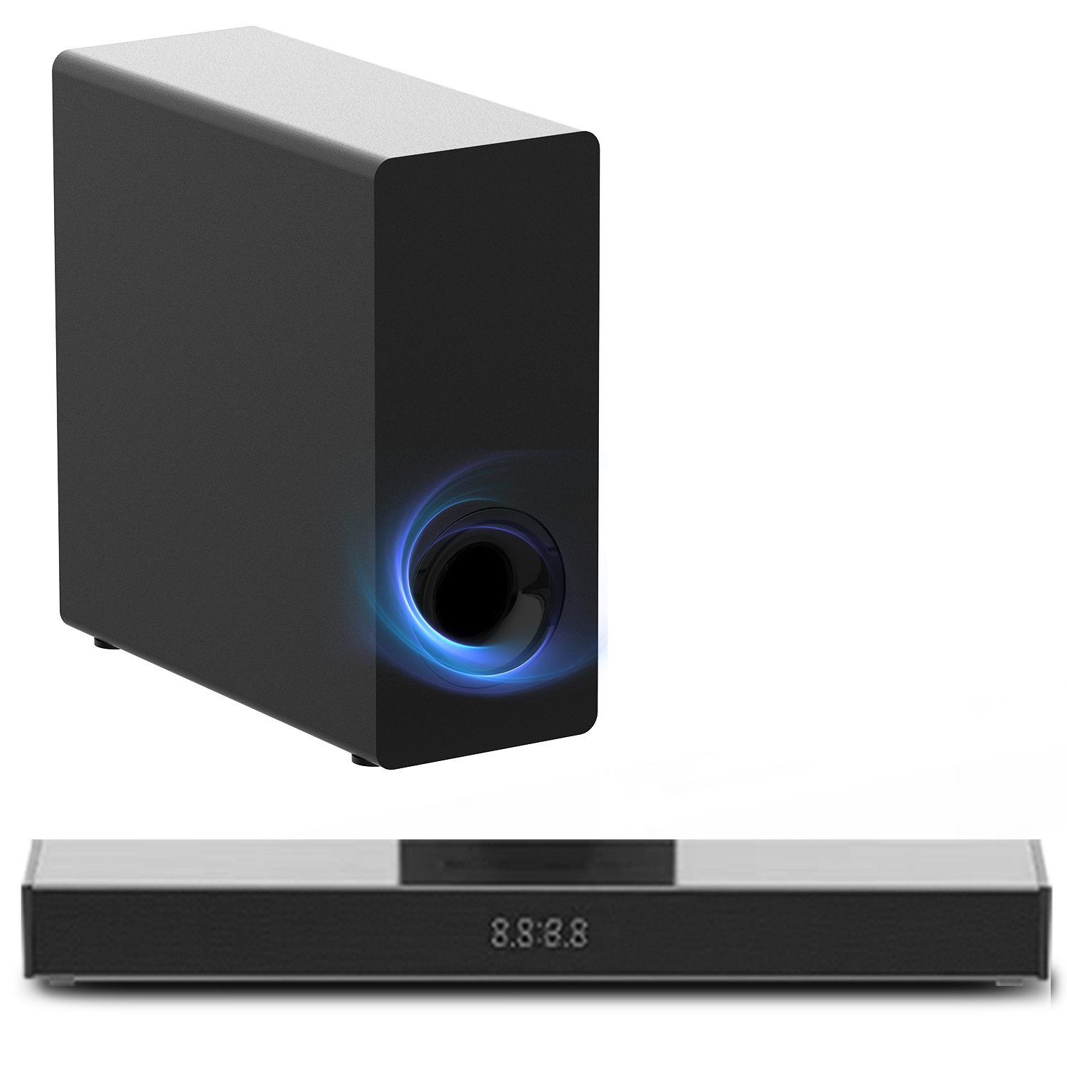 Barra de som de TV inteligente de computador, subwoofer, som surround 3D, home theater com graves aprimorados, eco 4D,
