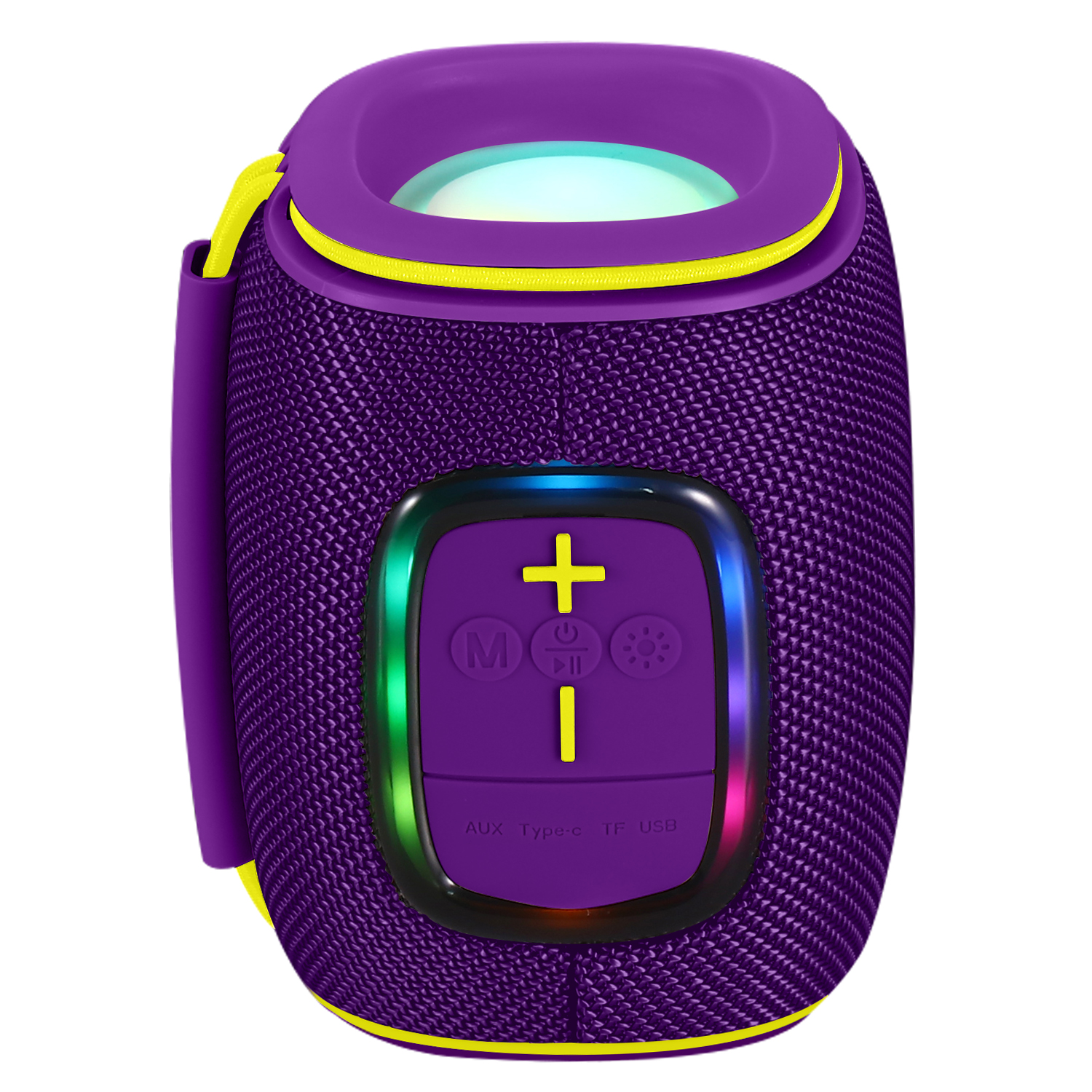 Caixa de Som Bluetooth Sem Fio Roxa Compacta, Ideal para Uso Externo, Trilhas e Casa
