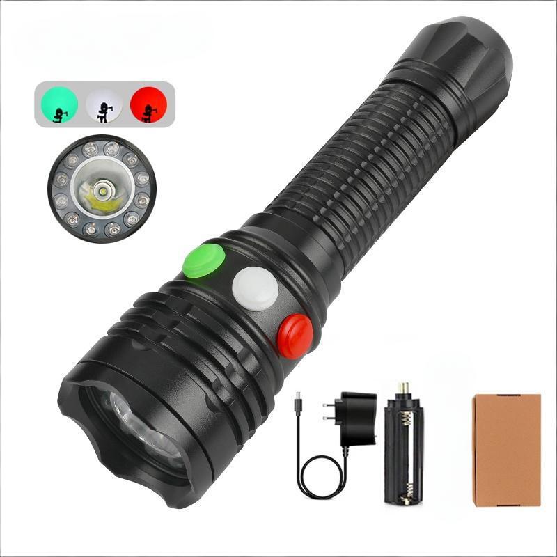 RX1 Vermelho Branco Verde Tri Color Led Lanterna Luz De Acampamento