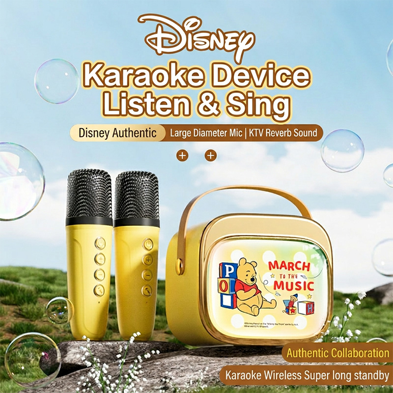 Caixa de Som Bluetooth Sem Fio Disney P12 com Microfone de Alta Qualidade para Sistema de Áudio Musical Pro