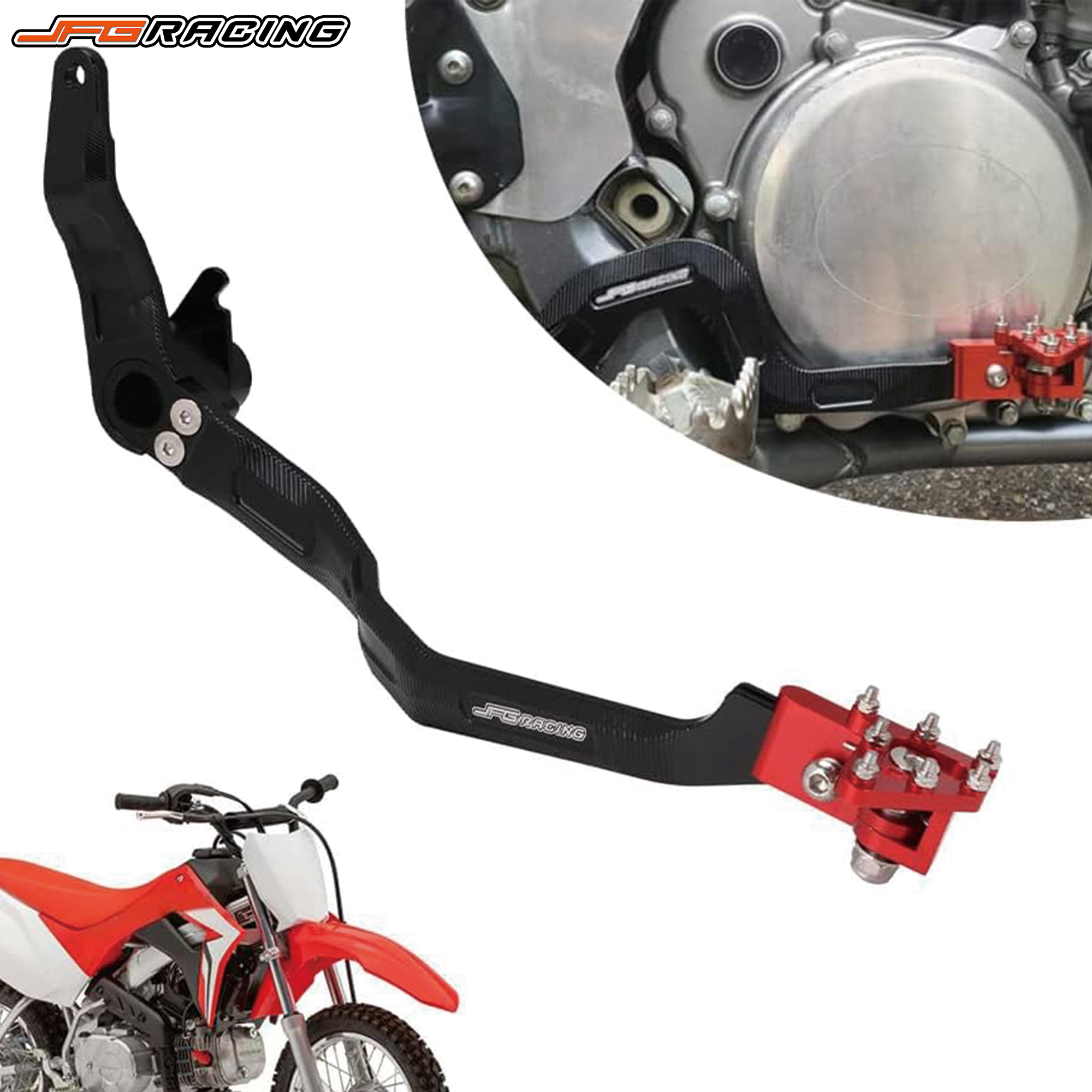 Alavanca de Pedal Traseiro Dobrável para Freio Traseiro de Motocicleta CNC para CRF110 F 2013-2022 Vermelha OEM