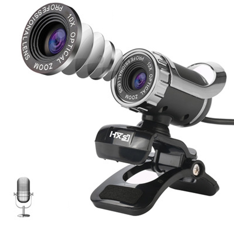 Câmera de vídeo USB para computador HXSJ A859 480P, câmera de curso de rede com microfone integrado com absorção de som