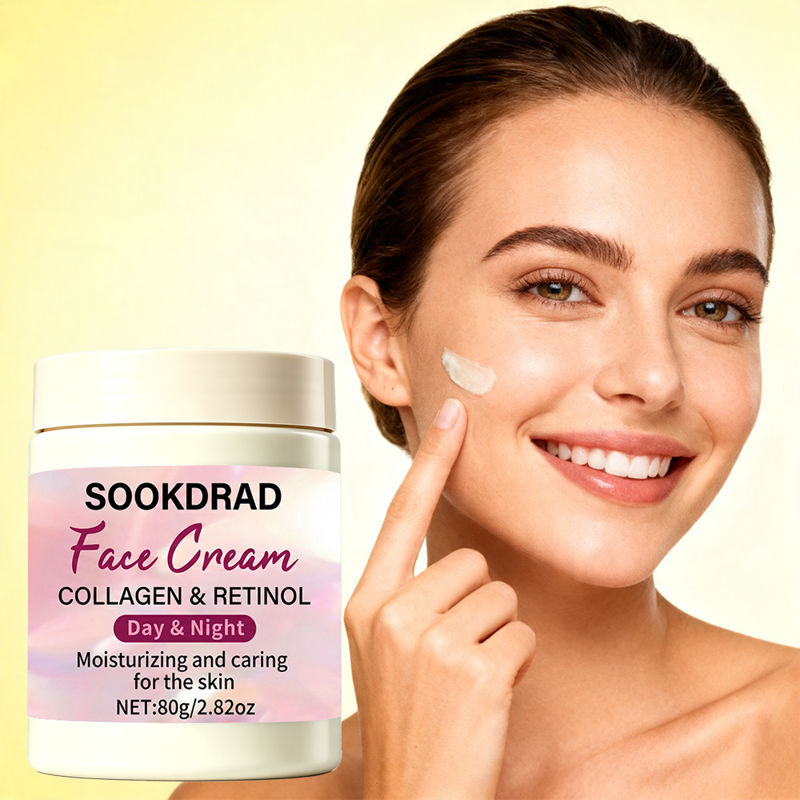 Creme de Colágeno & Retinol Dia-Noite, Cuidado Pós-Limpeza, 80g, Pele Mista
