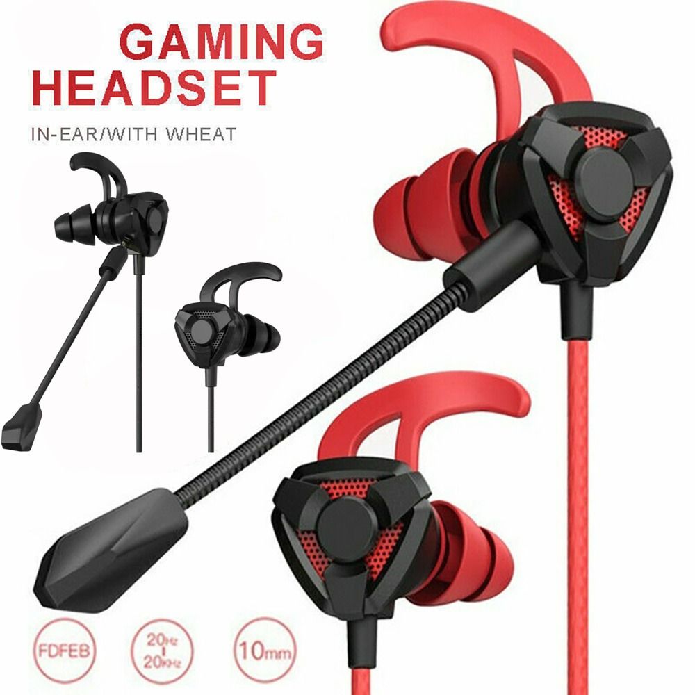 Novo Fone de Ouvido Gamer G9 com Microfone — Fones de Ouvido Intra-Auriculares Esportivos Universais e Multifuncionais;