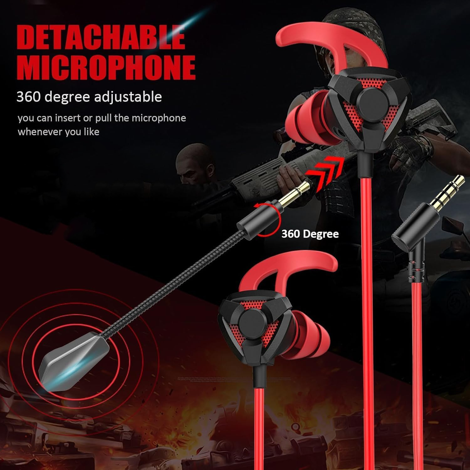 Fones de ouvido gamer universais G9, fones de ouvido com fio com microfone, fones de ouvido estéreo com graves para