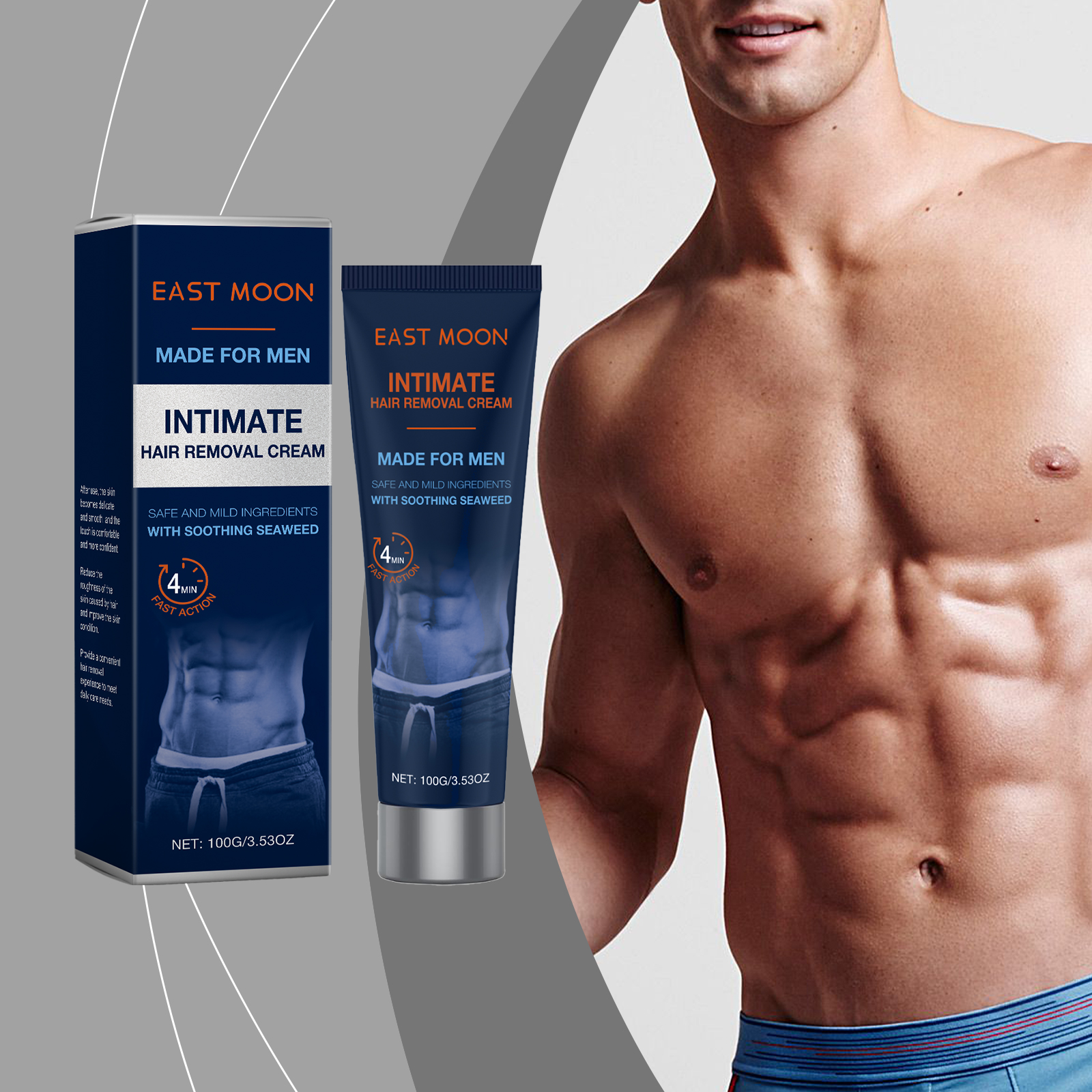 Creme depilatório suave para corpo todo, pele macia, sem manchas escuras, com hidratação e cuidado nutritivo