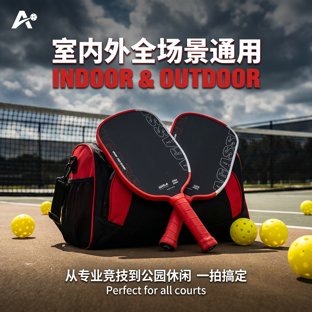 Versão atualizada Agassi 4a geração best-seller transfronteiriço raquete de pickleball de fibra de carbono, acabamento
