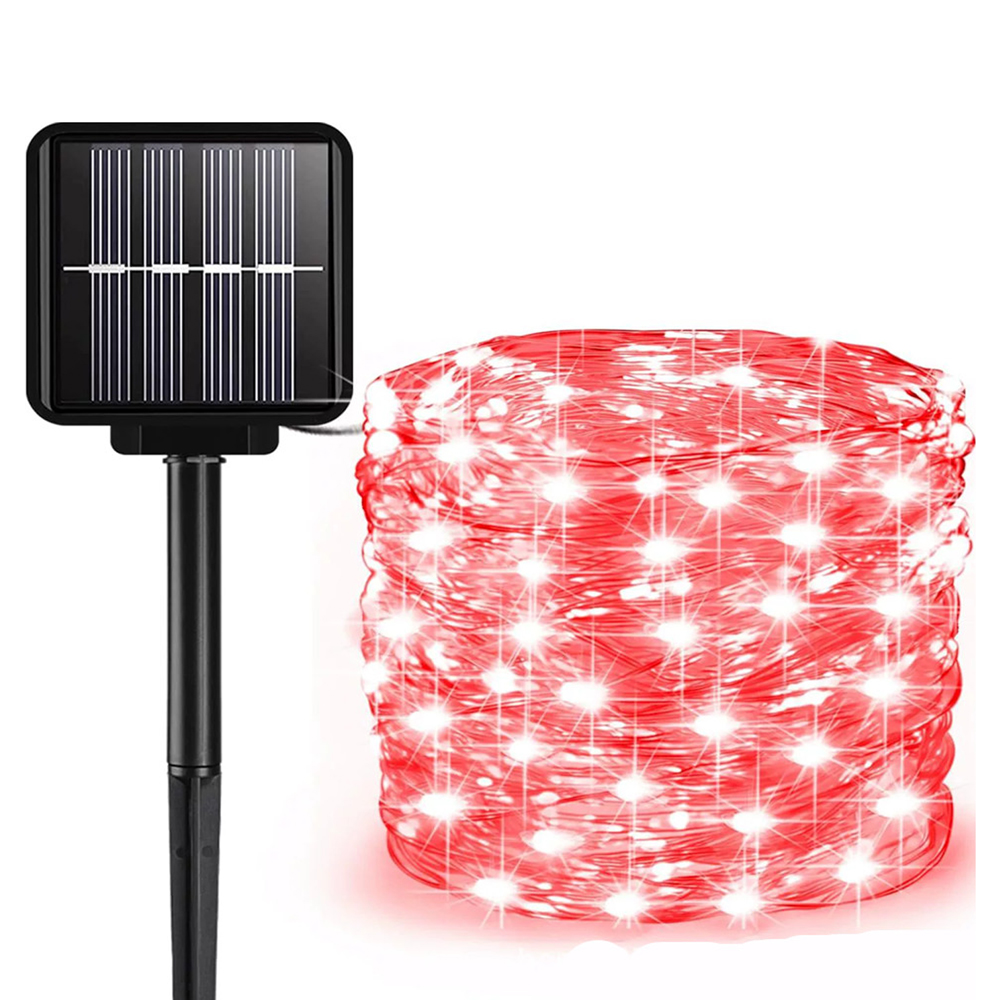 Luz Solar LED Para Exterior Festão – Lâmpada De Fada Cintilante À Prova D'água Decoração De Quintal De Jardim Natal E Fe
