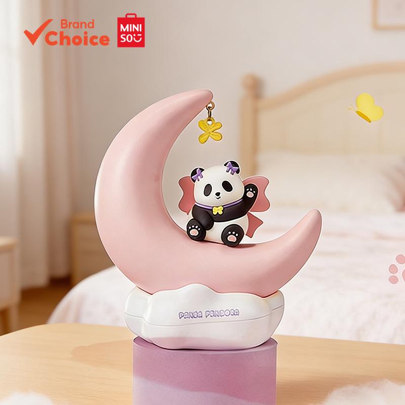 MINISO  Série China Panda - Luminária Noturna Fofa, Macia e Aconchegante Yueya Panda, Luz Ambiente para Decoração de