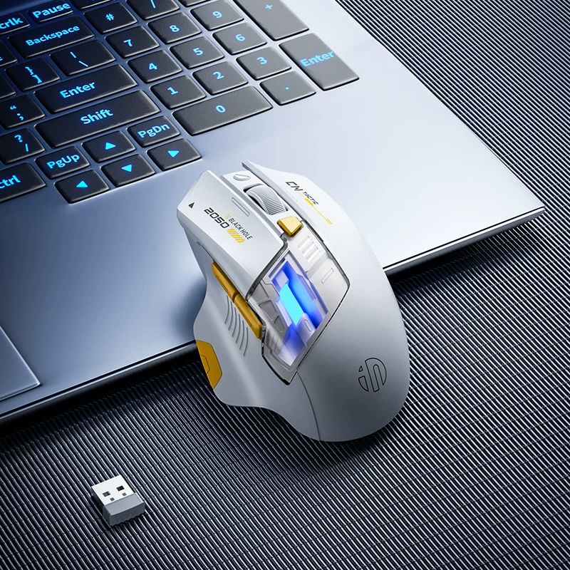 Rato Sem Fio Inphic A9 Edição Discovery Bluetooth 2 Modos Carregamento Escritório Jogo E-Sports Computador Portátil